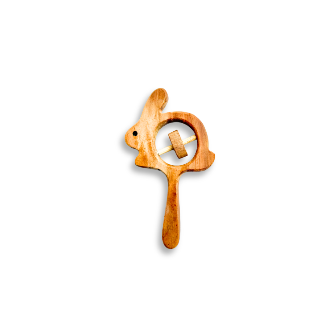 Lovudd Toys Wooden Rattle - Rabbit
