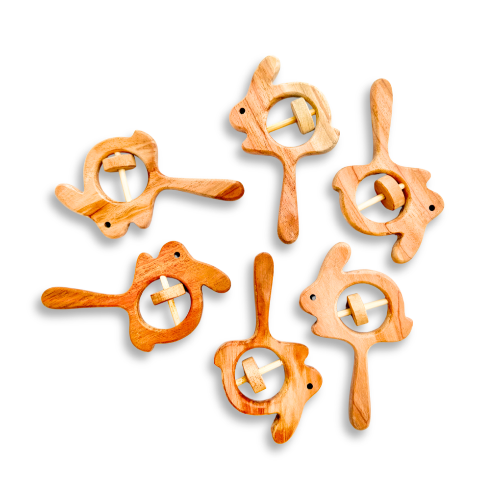 Lovudd Toys Wooden Rattle - Rabbit