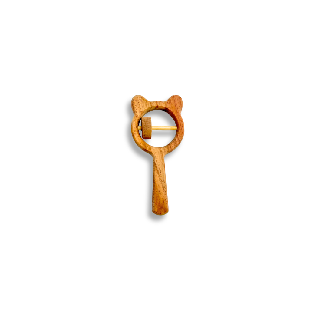 Lovudd Toys Wooden Rattle - Teddy