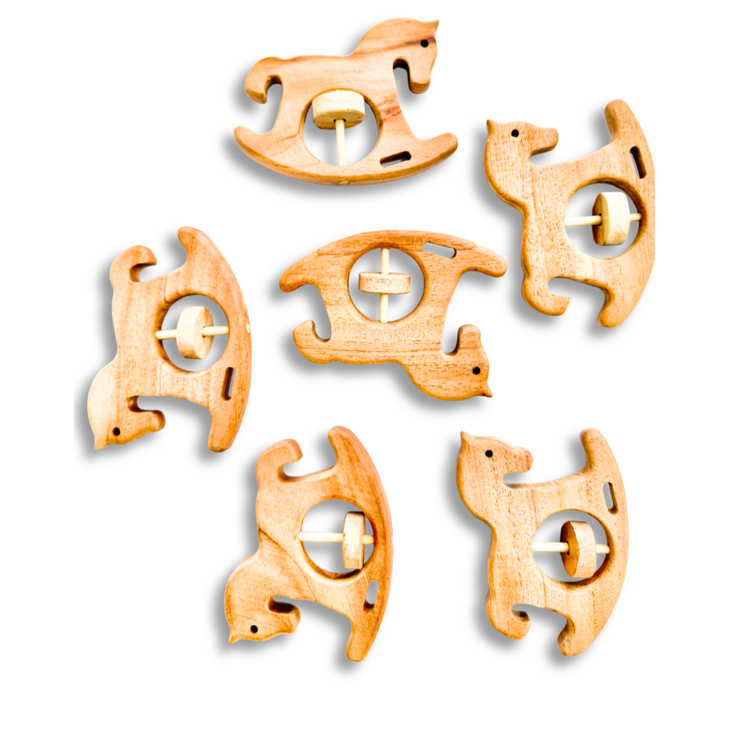 Lovudd Toys Wooden Rattle - Unicorn