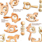 Lovudd Toys Wooden Rattle - Dumbell