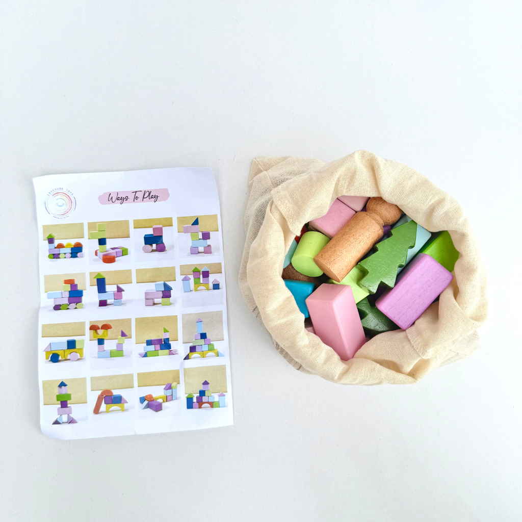 Lovevudd Wooden Building Blocks (40 Pc)