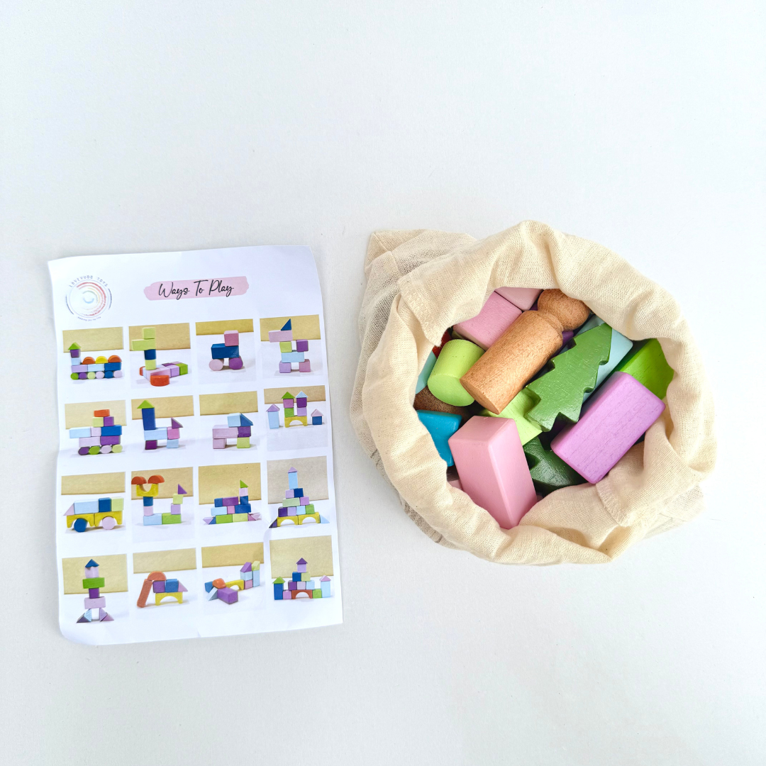 Lovevudd Wooden Building Blocks (40 Pc)