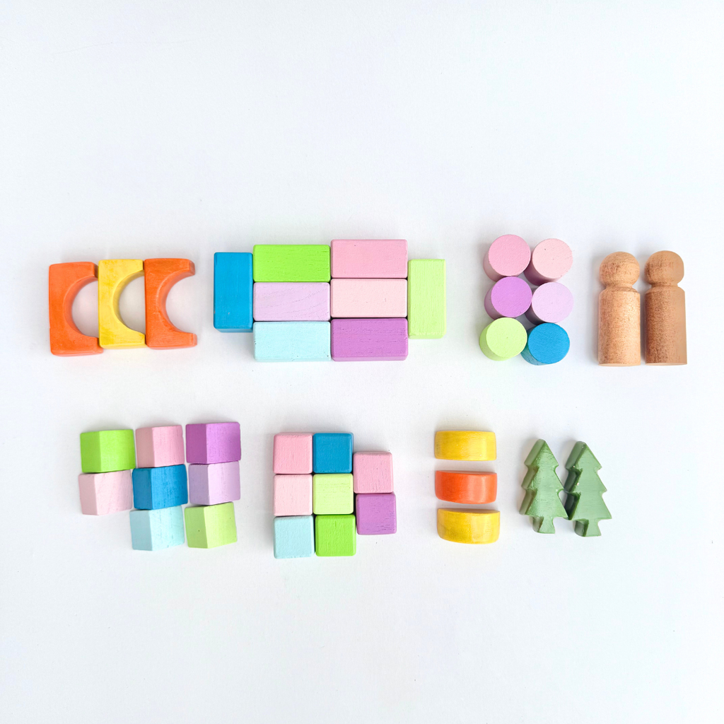 Lovevudd Wooden Building Blocks (40 Pc)