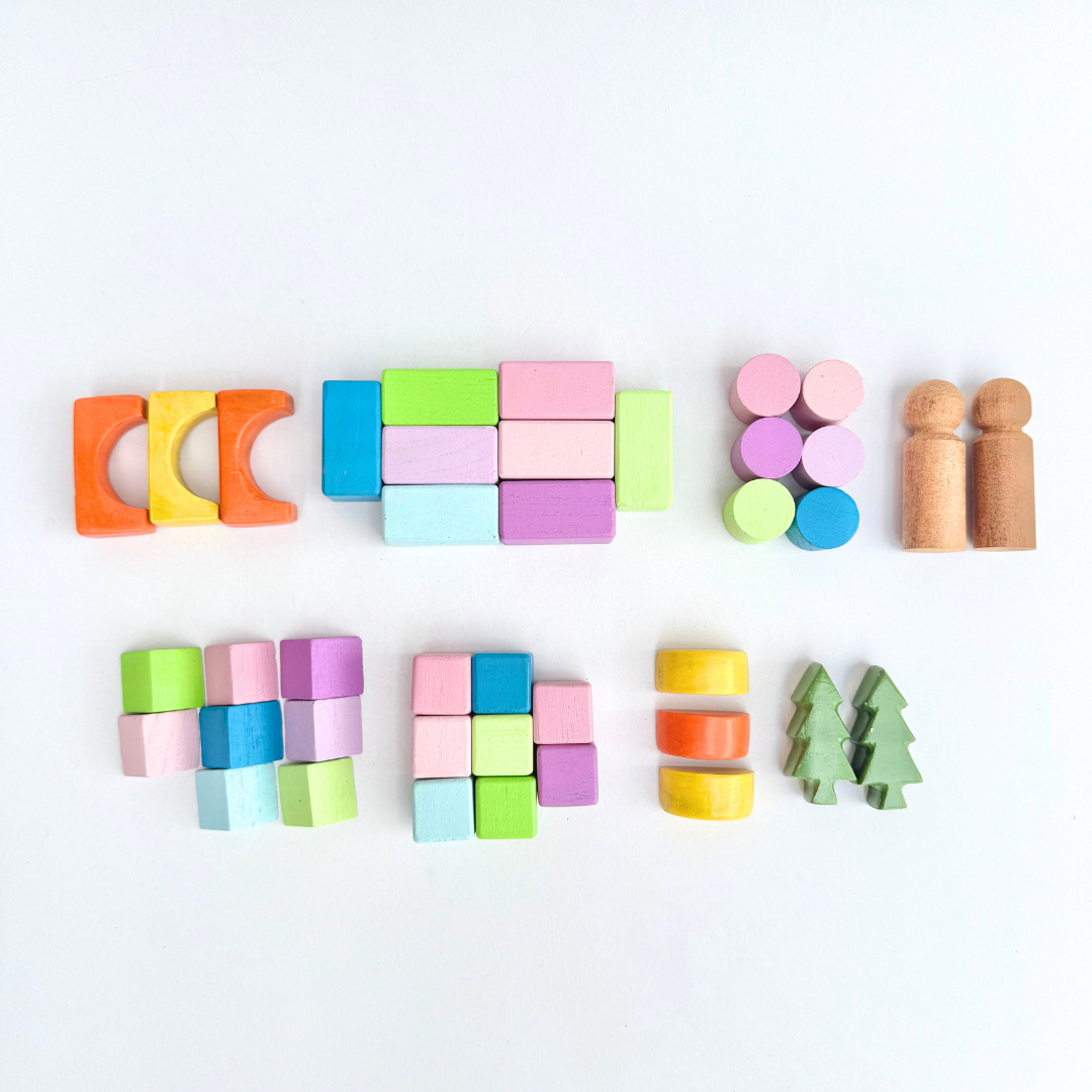 Lovevudd Wooden Building Blocks (40 Pc)