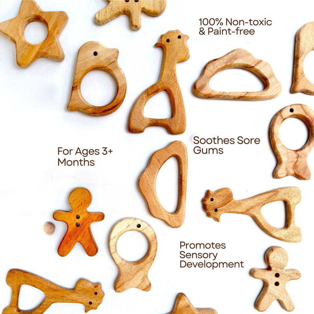 Lovevudd Toys Wooden Teether - Tiny Human