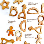 Lovevudd Toys Wooden Teether - Tiny Human