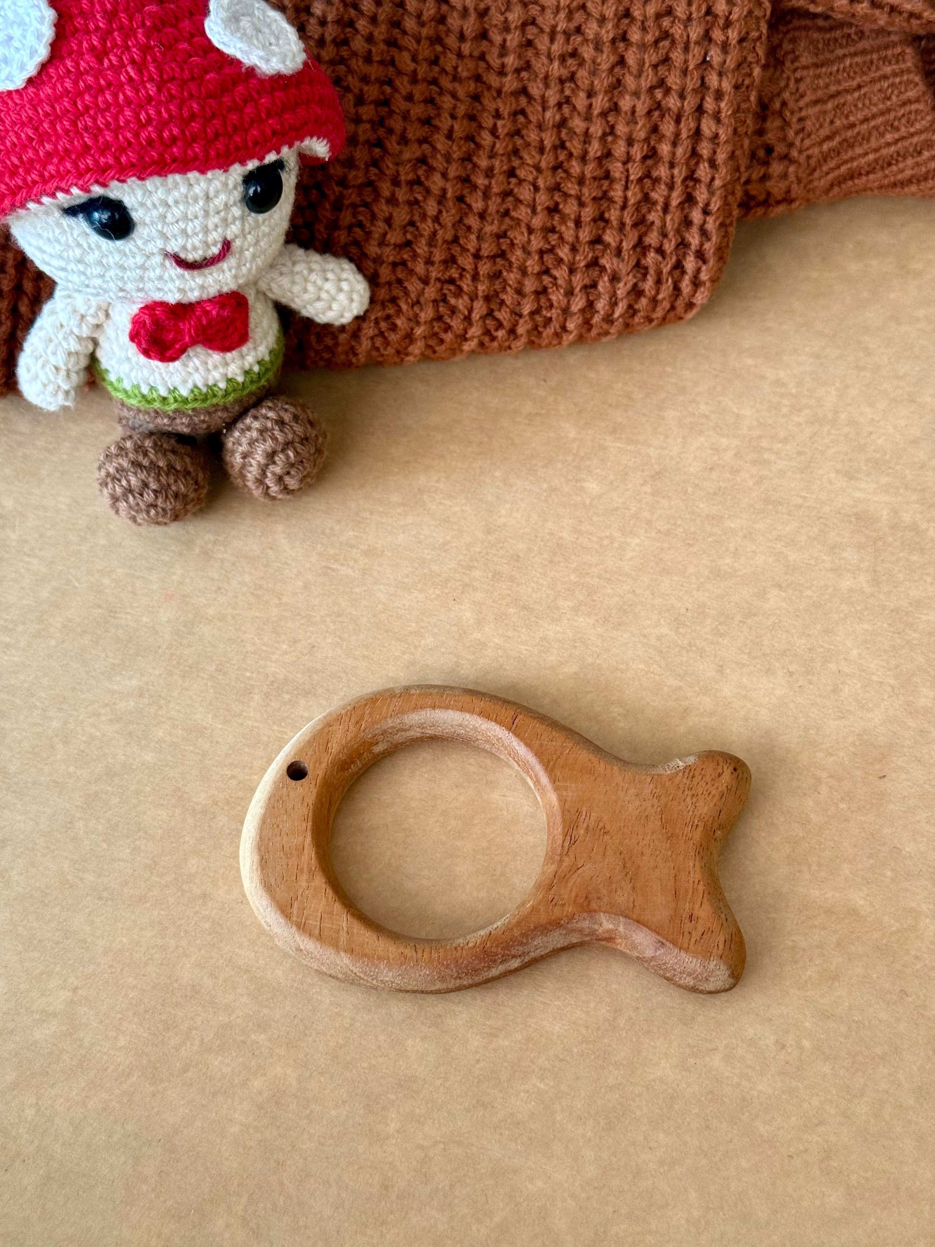 Lovudd Toys Wooden Teether - Fish