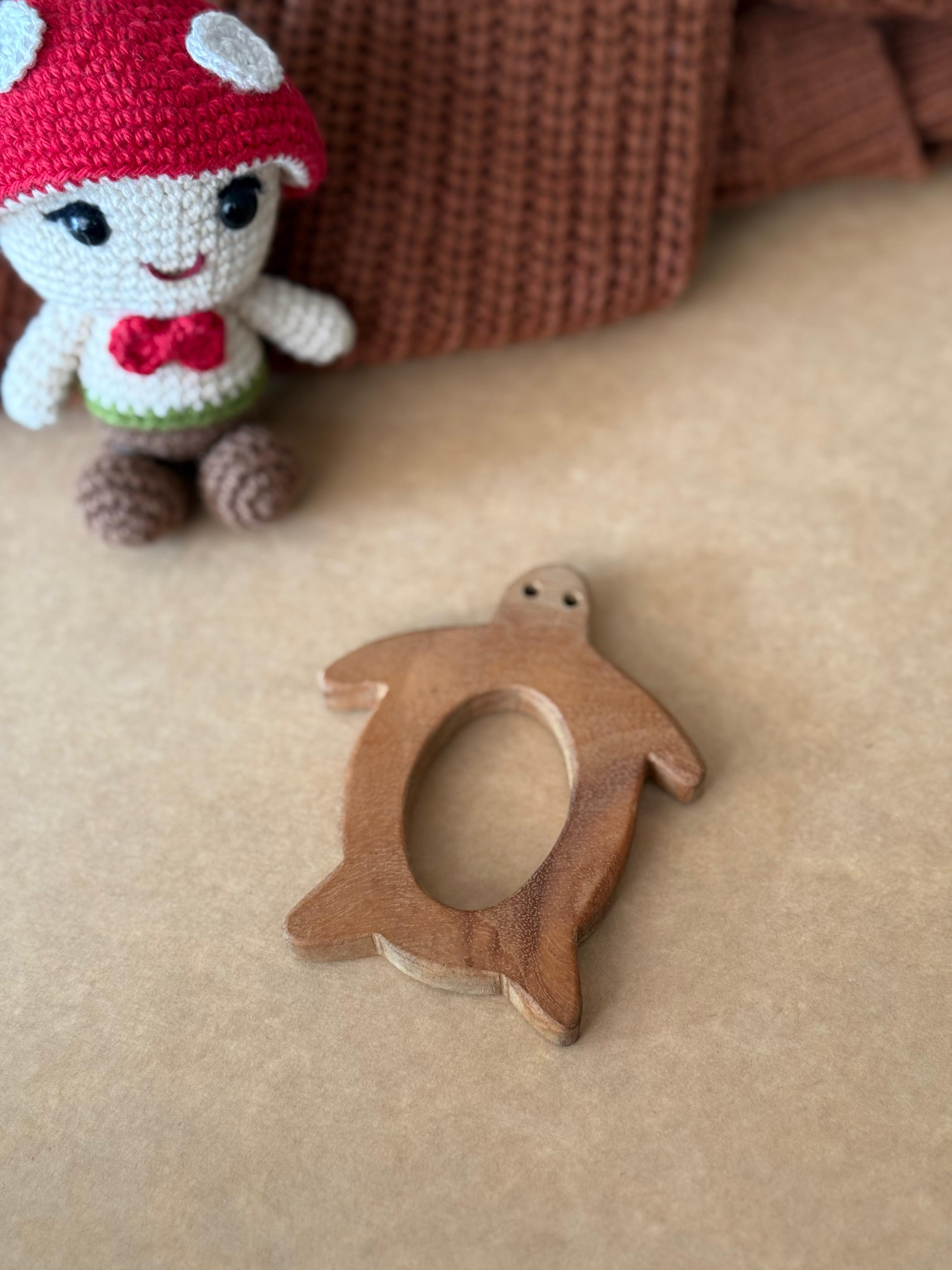 Lovudd Toys Wooden Teether - Turtle