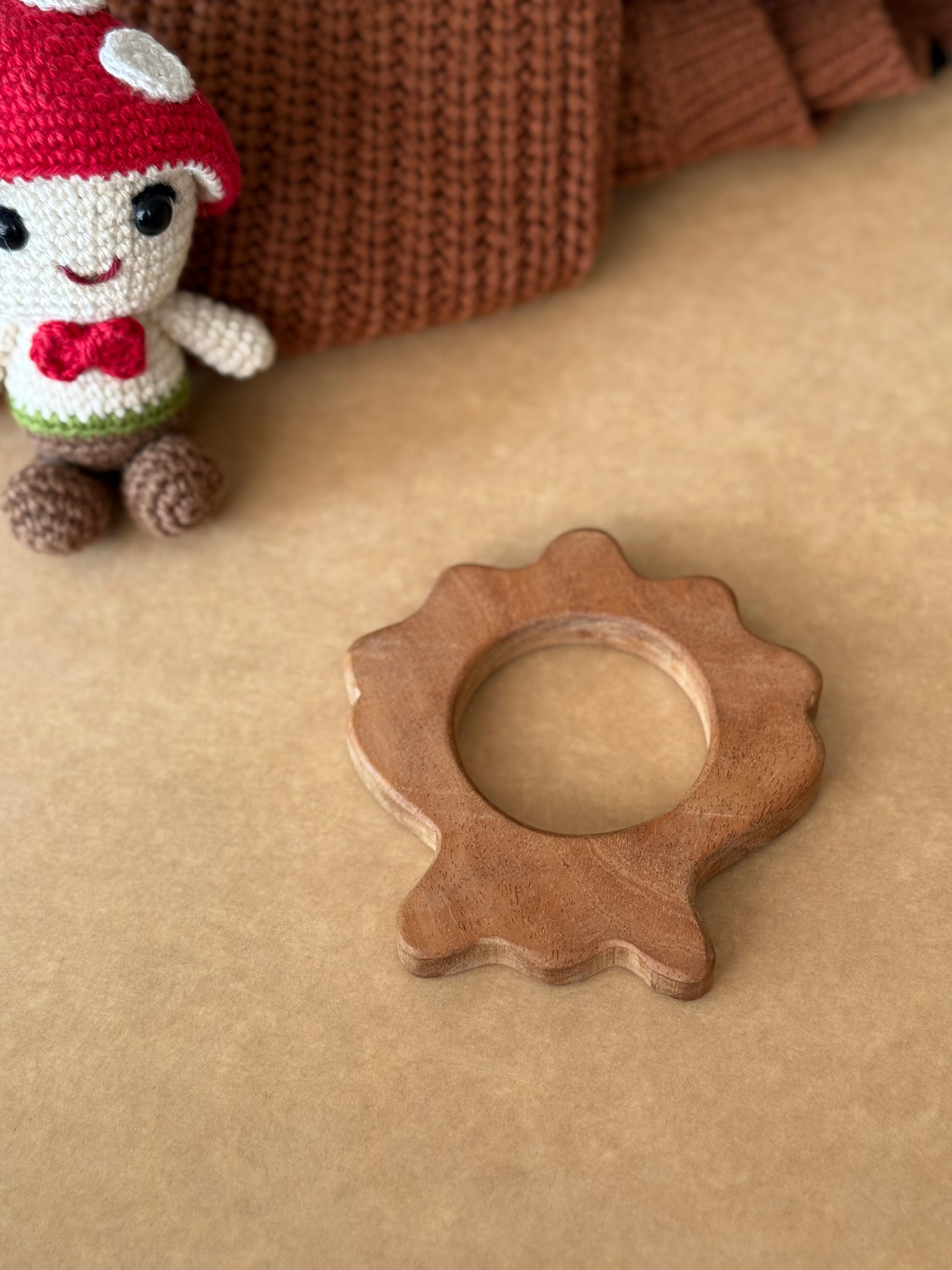 Lovudd Toys Wooden Teether - Shell