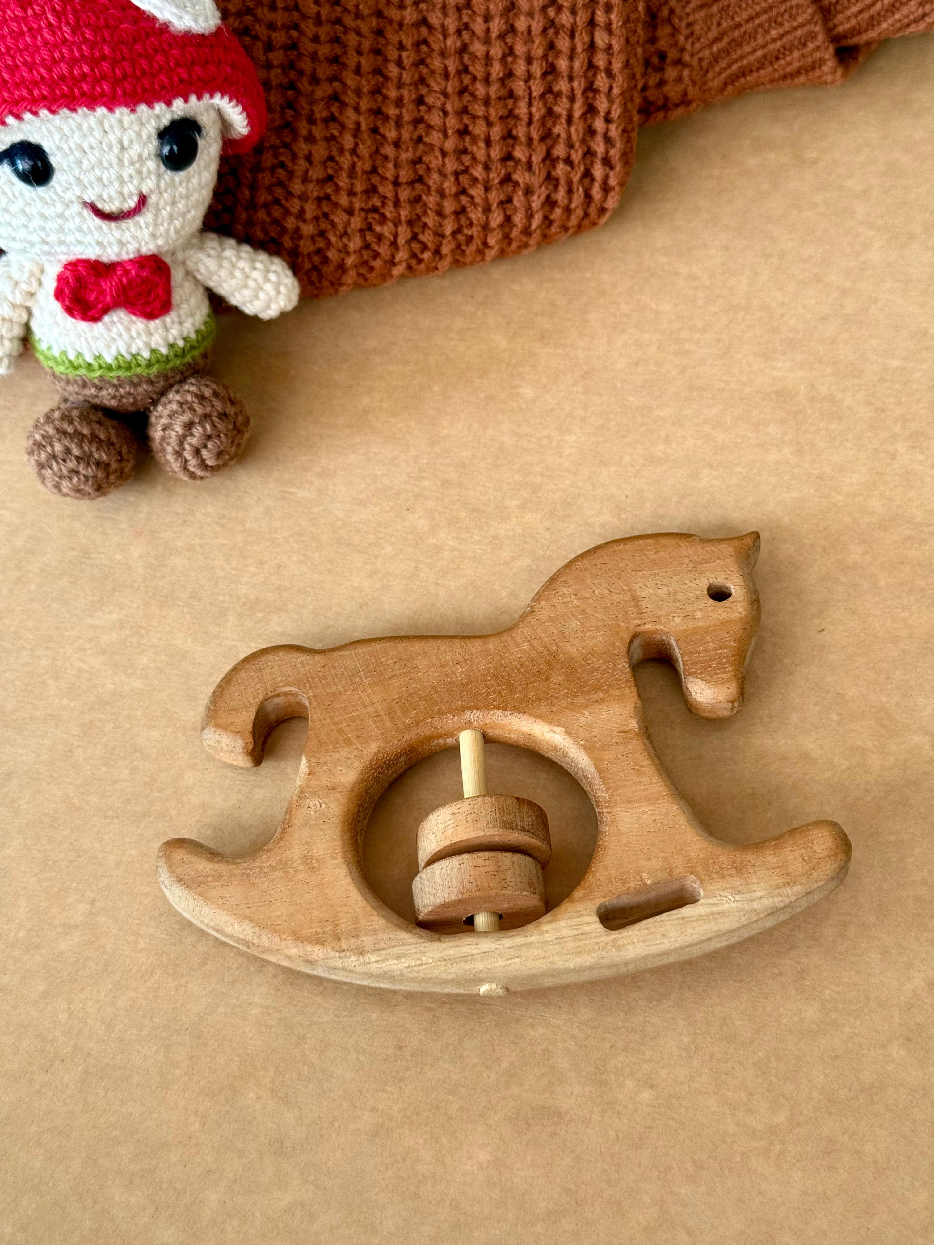Lovudd Toys Wooden Rattle - Unicorn